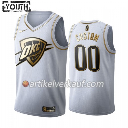 NBA Oklahoma City Thunder Trikot Nike 2019-2020 Weiß Golden Edition Personalisierung Swingman - Kinder